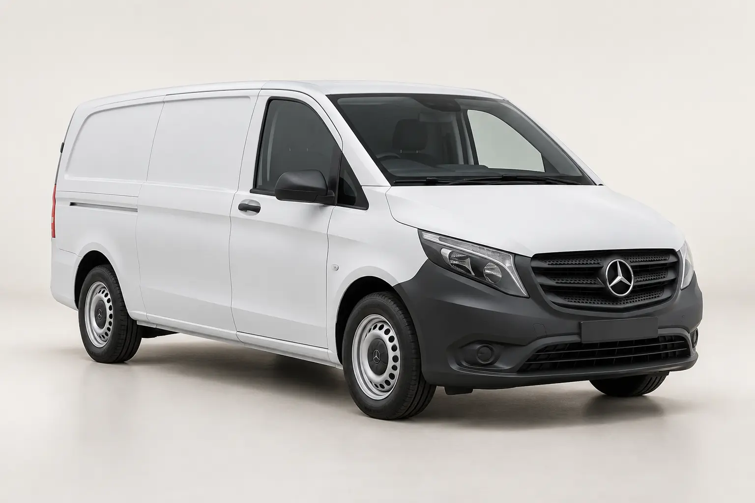 White Mercedes-Benz Vito 2.4m Courier Van, facing right